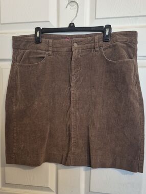 DownEast Brown Corduroy Mini Skirt